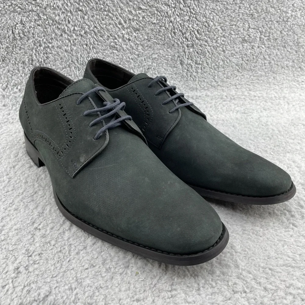 Marc Joseph  New York Dress Shoes Mens 11 Green Leather Calloway Oxford Corpcore
